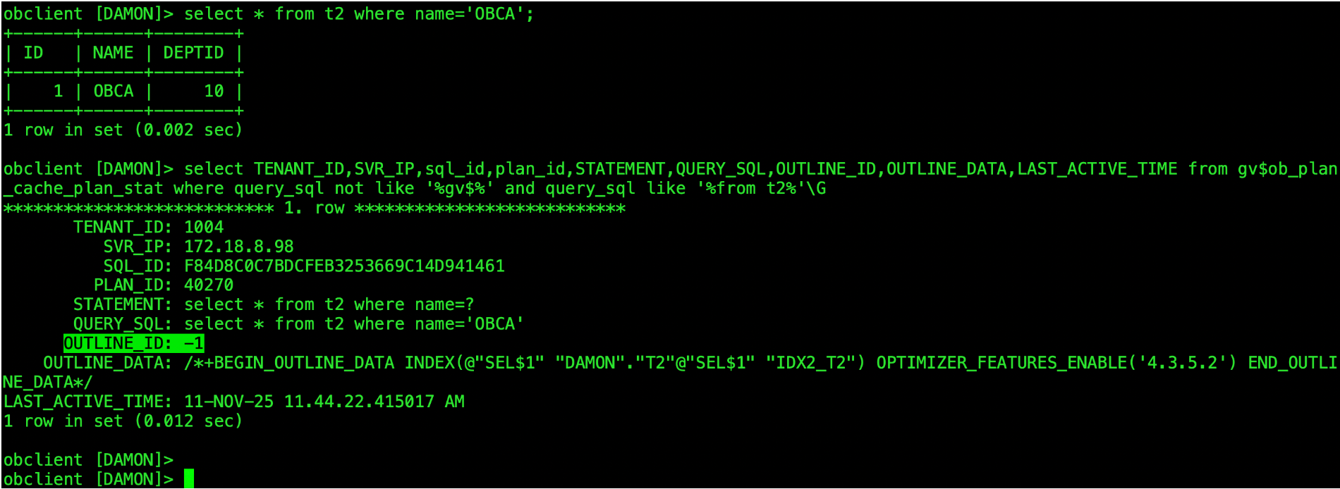 细致入微 OceanBase :OceanBase 4.x Outline 功能探索之 to target_stmt-数据库技术博客 ...